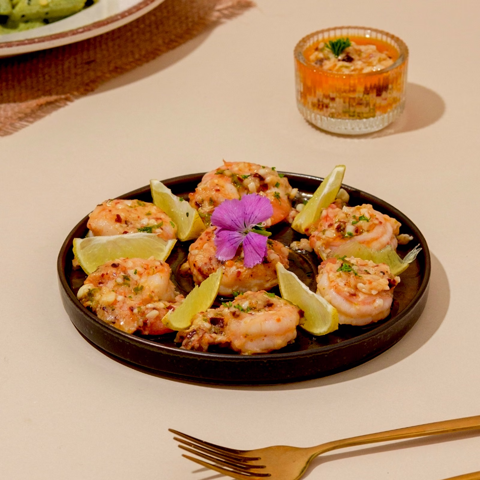 Garlic butter prawns from M Kitchen